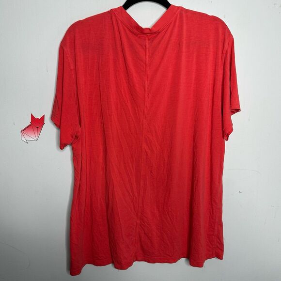 Lululemon All Yours Boyfriend Tee T-Shirt Top - Magma Red - Size XL XXL - Picture 4 of 11